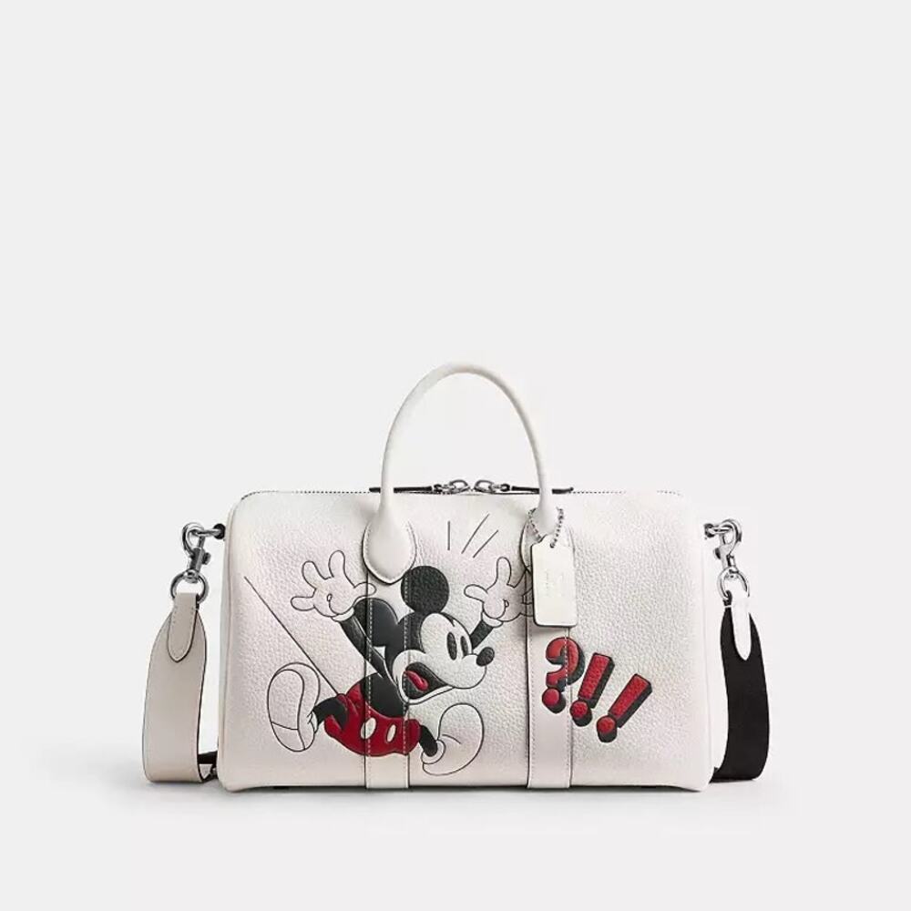 Disney x Coach Mickey Mouse Compass Bag 35 | White Leather Duffle | CDM66